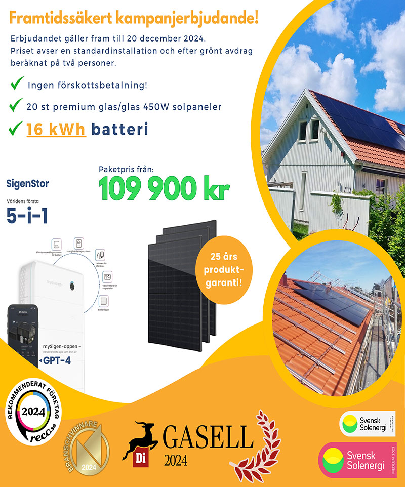 SigenStor 16 kWh kampanj